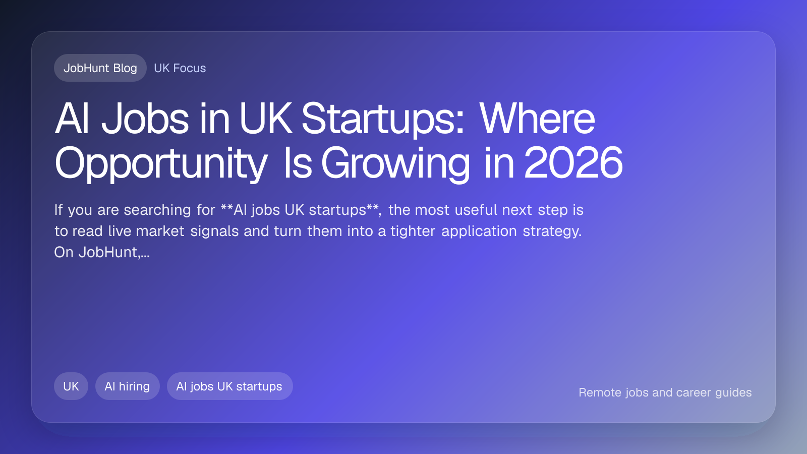 AI Jobs in UK Startups: Where Opportunity Is Growing in 2026
