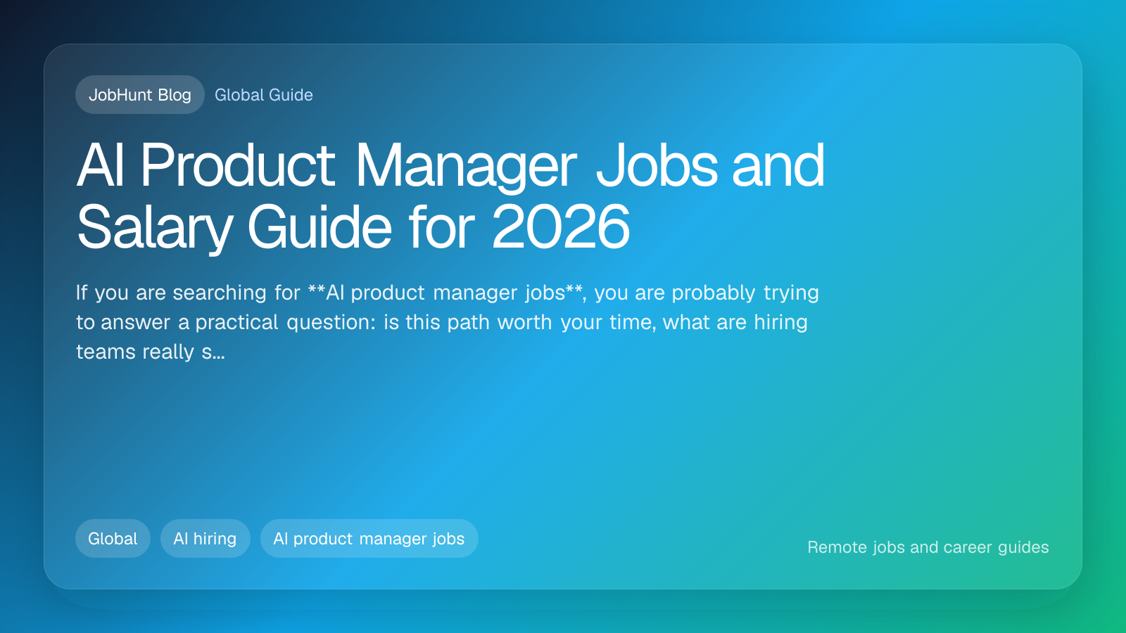 AI Product Manager Jobs and Salary Guide for 2026