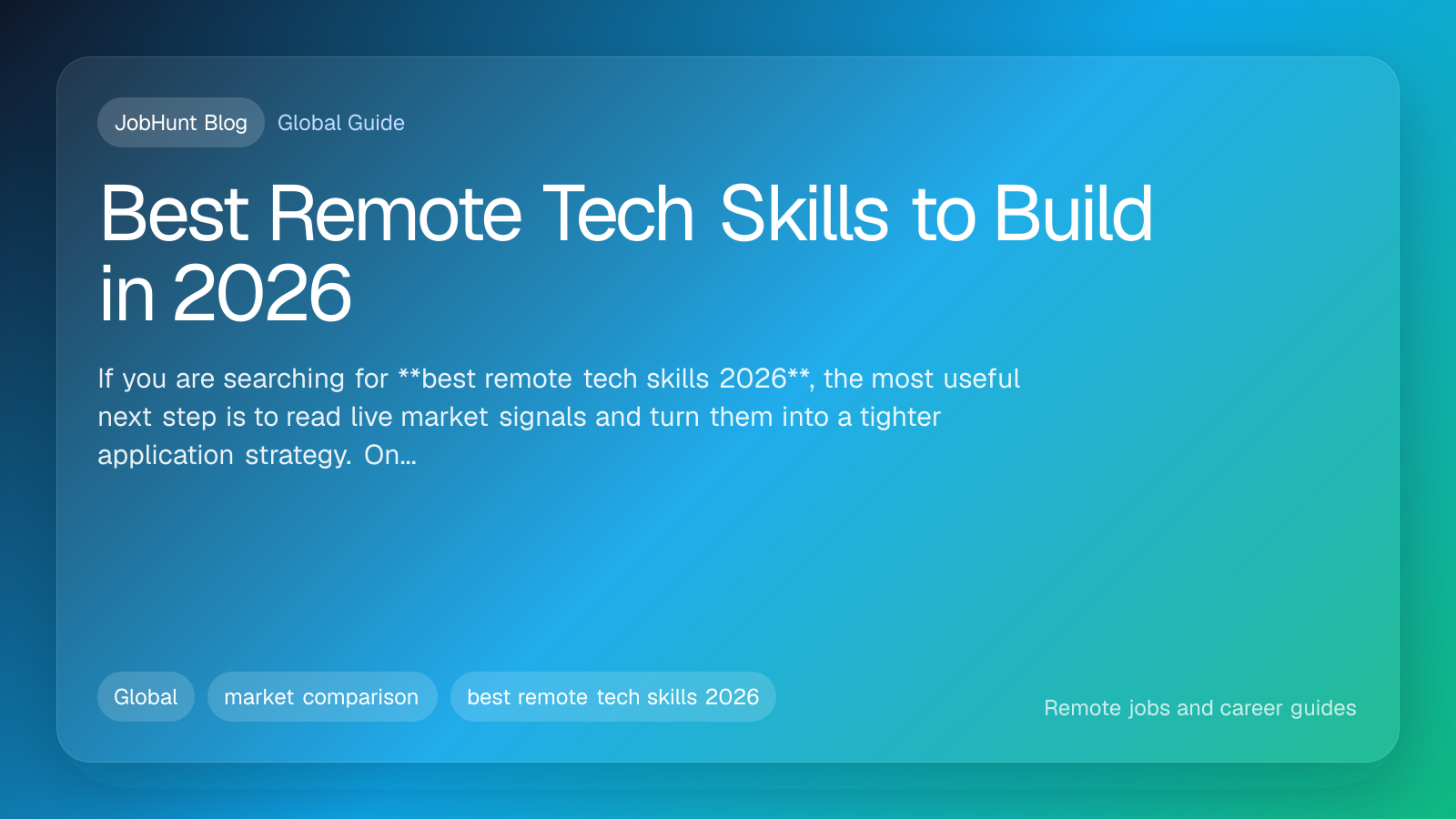 Best Remote Tech Skills to Build in 2026