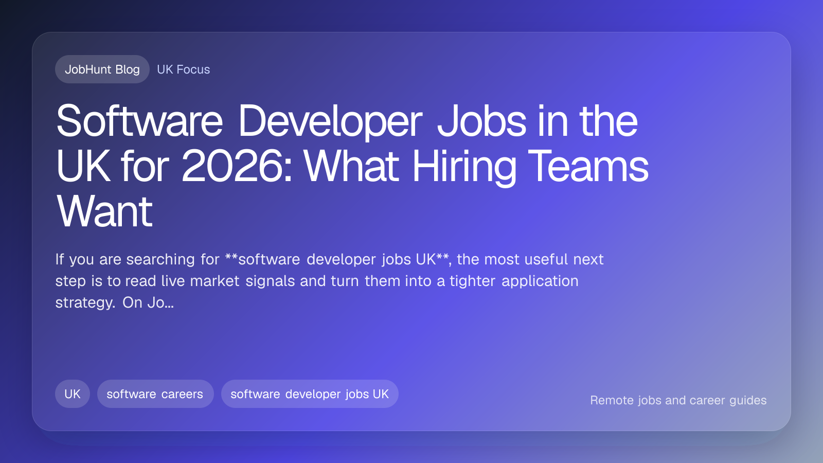 Software Developer Jobs in the UK for 2026: What Hiring Teams Want
