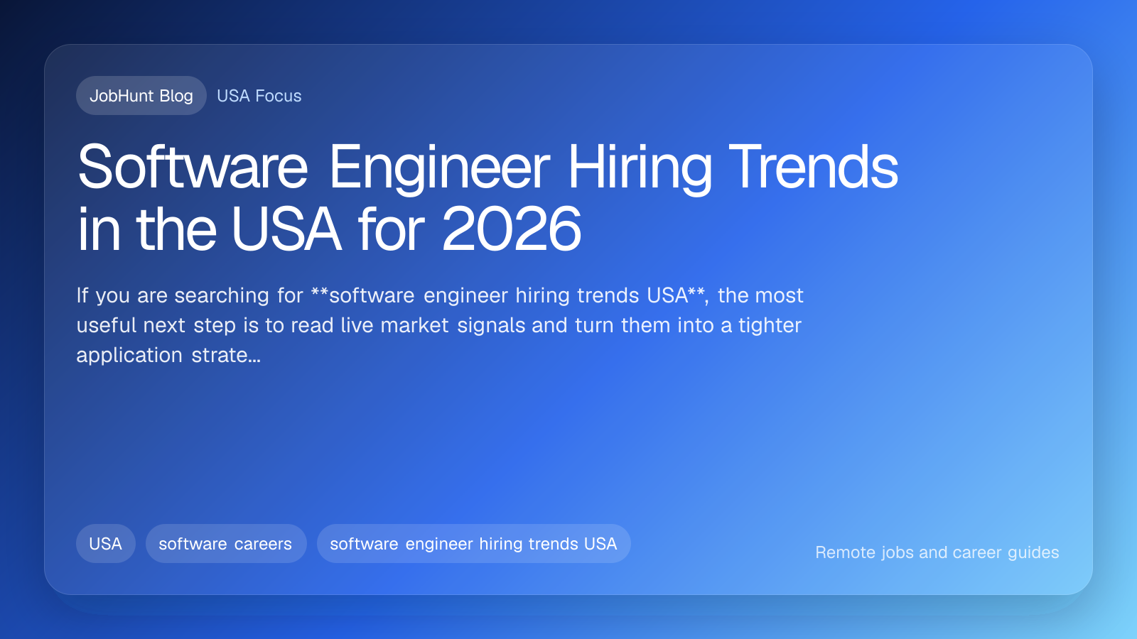Software Engineer Hiring Trends in the USA for 2026